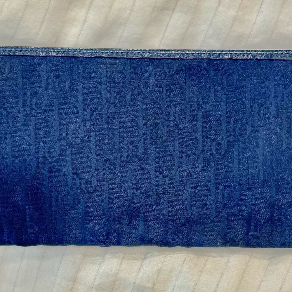 Blue Dior Monogram Canvas wallet